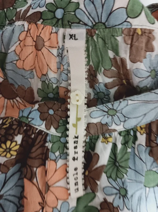 Floral Tiered Sundress in Peach, Sage & Sky Blue - Picture 8 of 9